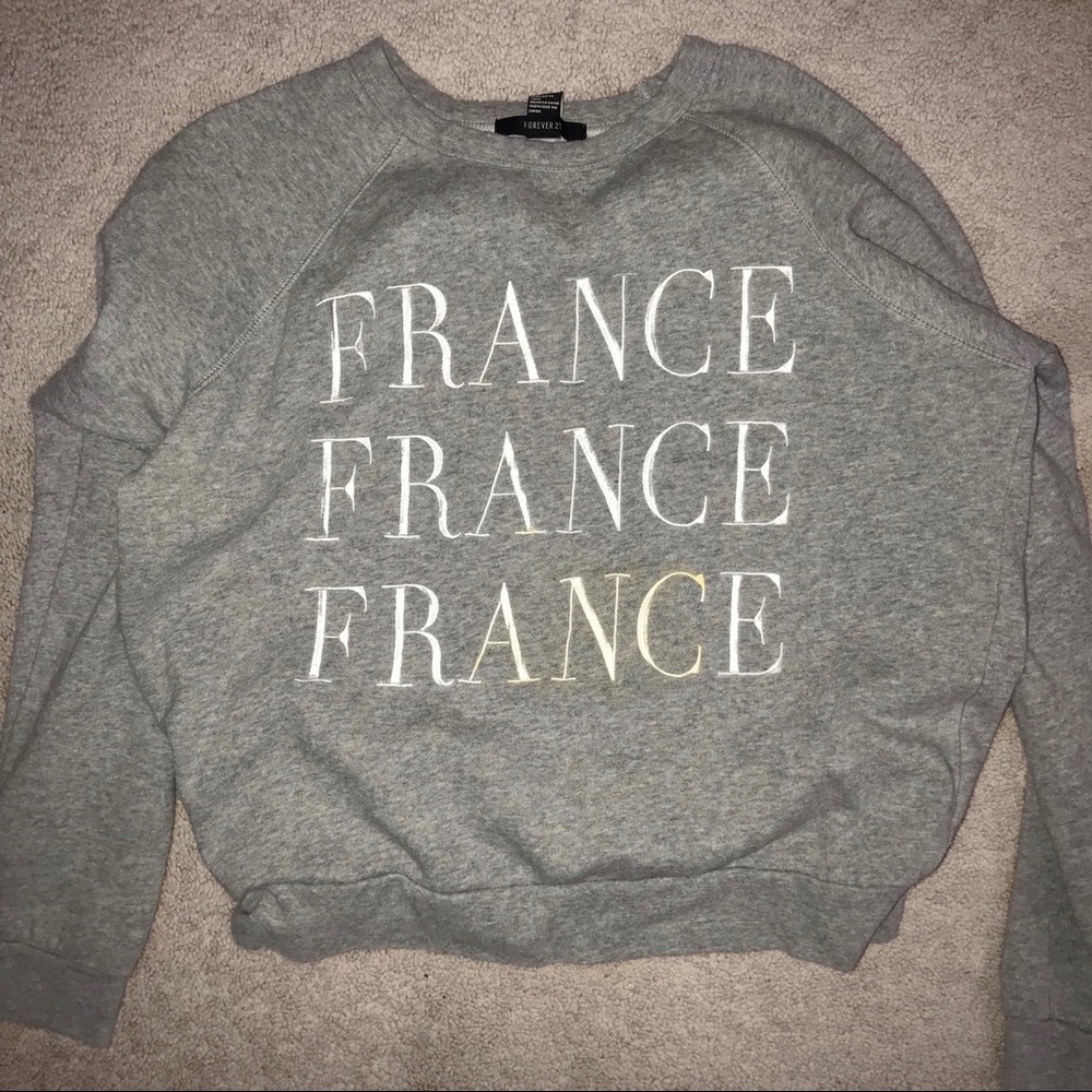 Cute “France” grey sweatshirt
